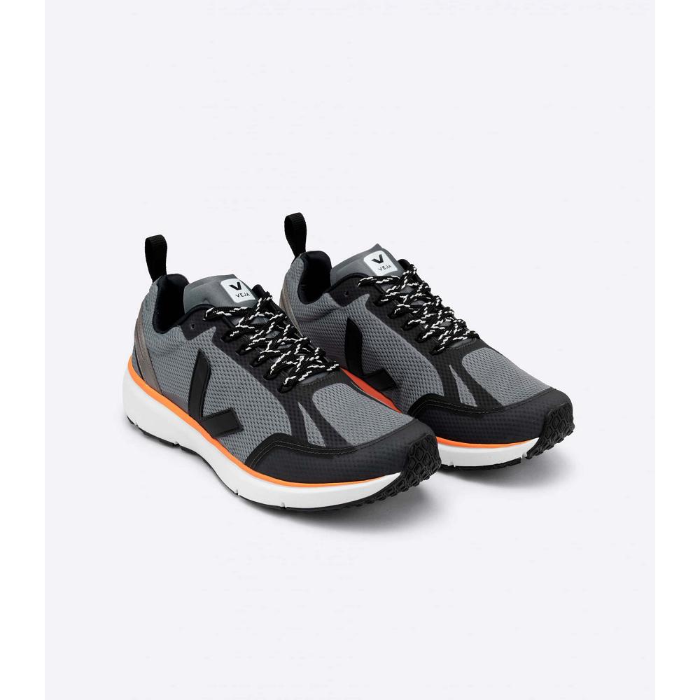 Veja CONDOR 2 ALVEOMESH Schoenen Dames Black/Orange | BE 490JPQ